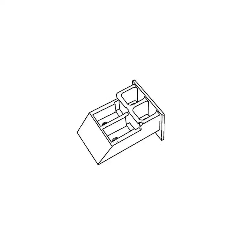 Brixwell Balance Top Sash Guide Nylon Material, 2-1/32 Length, 1-5/16 Height, Black Finish