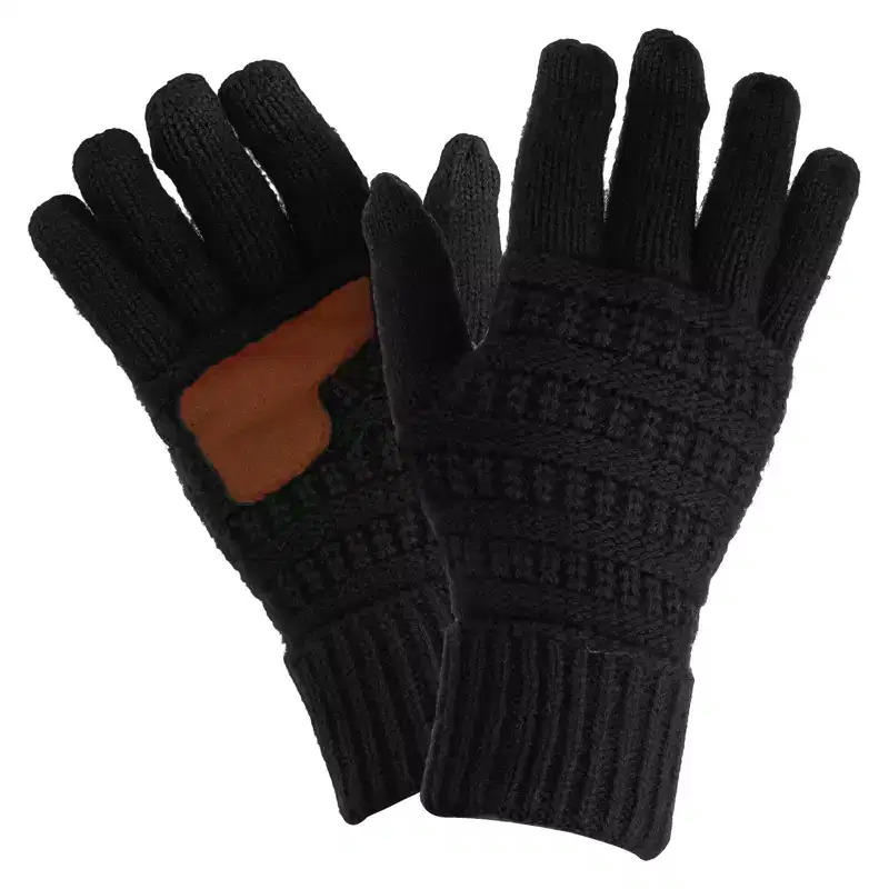 Unique Bargains Touchscreen Winter Anti-Slip Common Size Warm Hiking Gloves 9.8 x 3.5 1 Pair