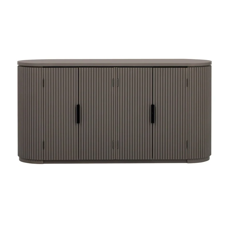 63W 4-Door Storage Cabinet with Metal Handles - N/A