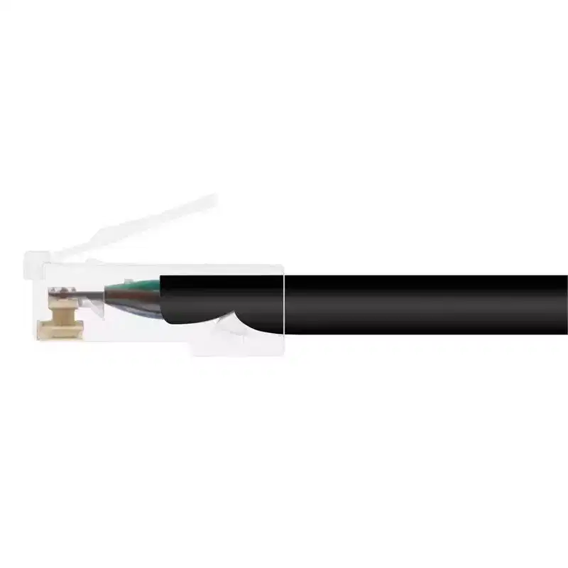 Monoprice Cat6 Ethernet Patch Cable - 1 Feet - Black | Network Internet Cord - RJ45, Stranded, 550Mhz, UTP, Pure Bare Copper Wire, 24AWG - Zeroboot