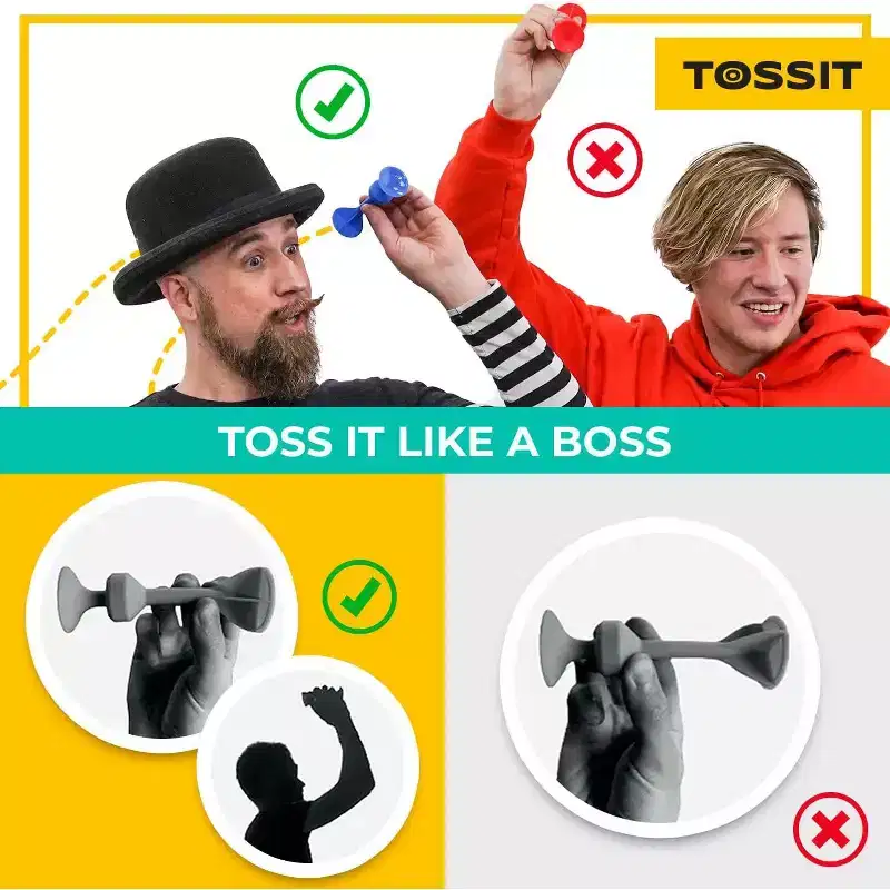 TOSSIT Original Dart Game Blue/Yellow