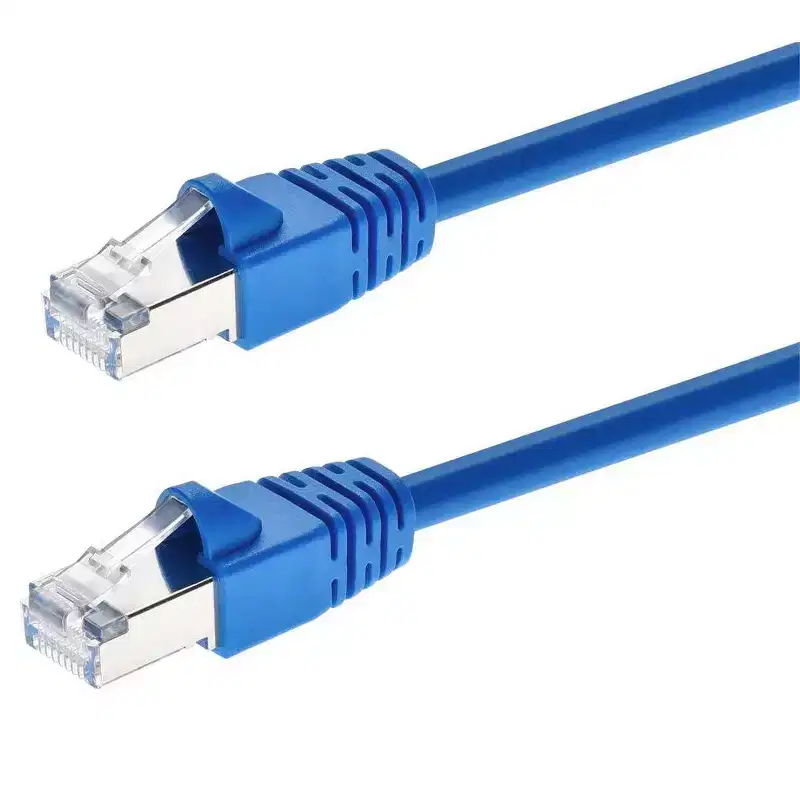 Monoprice Cat6A Ethernet Patch Cable - 20 Feet - Blue | Network Internet Cord - RJ45, Stranded, 550Mhz, STP, Pure Bare Copper Wire, 10G, 26AWG