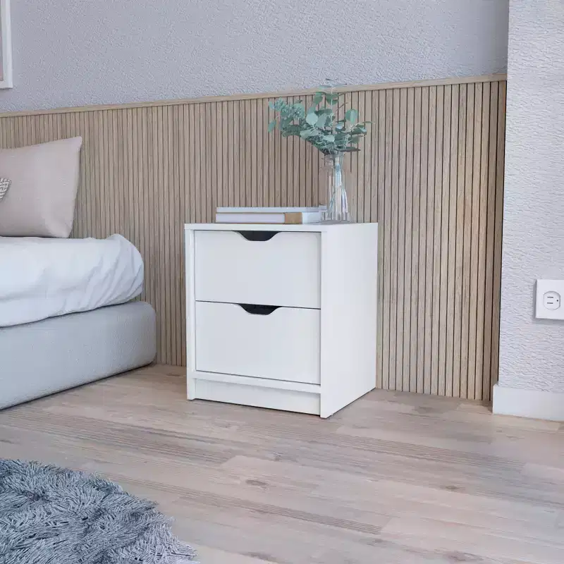 2-Drawer Nightstand for Bedroom and Living Room