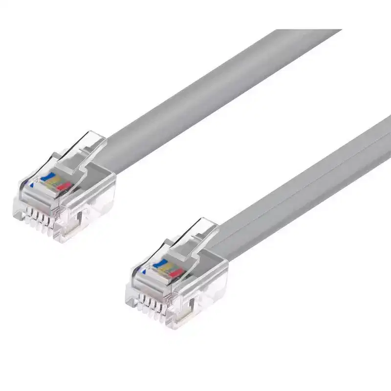 Monoprice Landline Telephone Cable - 7 Feet - RJ12(6P6C) Straight for Data