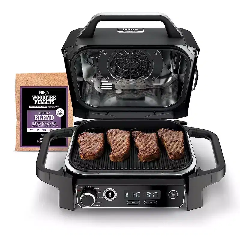 Ninja Woodfire Outdoor Grill & Smoker, Grey (OG701) - Manufacturer Refurbished
