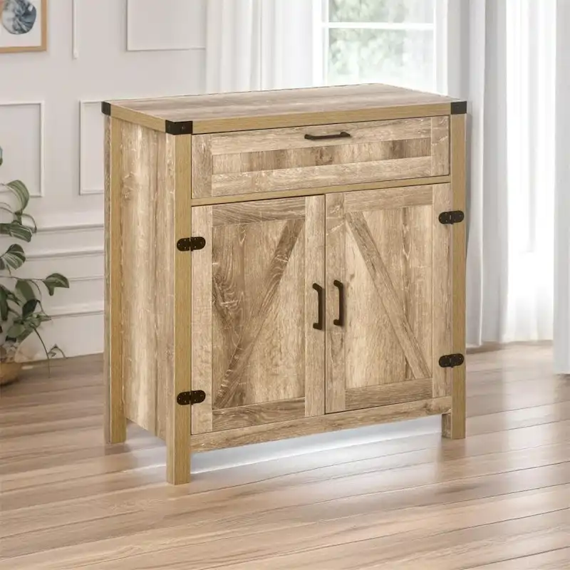 Buffet Cabinet with Drawer and Adjustable Shelf