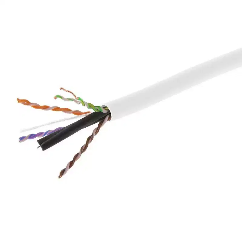 Monoprice Cat6 Plenum Bulk Cable - 500 Feet - White | UL, Solid, 550MHz, UTP, CMP, Bare Copper, 10G, 23AWG, (TAA)