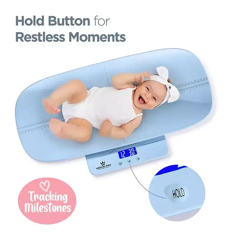 Digital Baby Scale - Multifunction Infant Scale, Toddler Scale & Pet Scale with Collapsible Weighing Tray 4 Weighing Modes, 200 lbs Max MedicalKingUsa