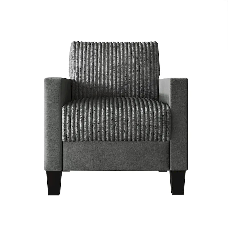 CraftPorch Corduroy Mid-Century Modern Velvet Upholstered Arm Chair