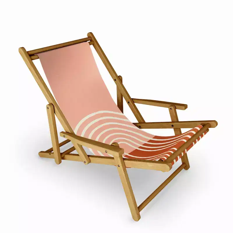 Grace Terracotta Pastel Sling Chair - Pink - Deny Designs