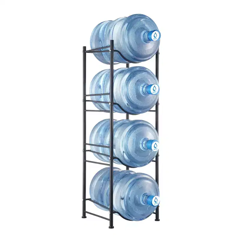 4-Tier 5-Gallon Water Jug Holder Rack �C Heavy Duty Cast Iron