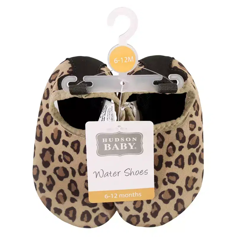 Hudson Baby Infant and Toddler Water Shoes for Sports, Yoga, Beach and Outdoors, Leopard