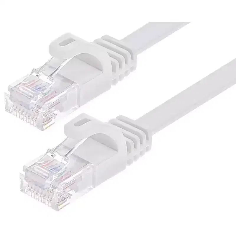Monoprice Cat6 Ethernet Patch Cable - 0.5 Feet - White | Snagless RJ45, Flat, 550MHz, UTP, Pure Bare Copper Wire, 30AWG, For Network Internet Modem