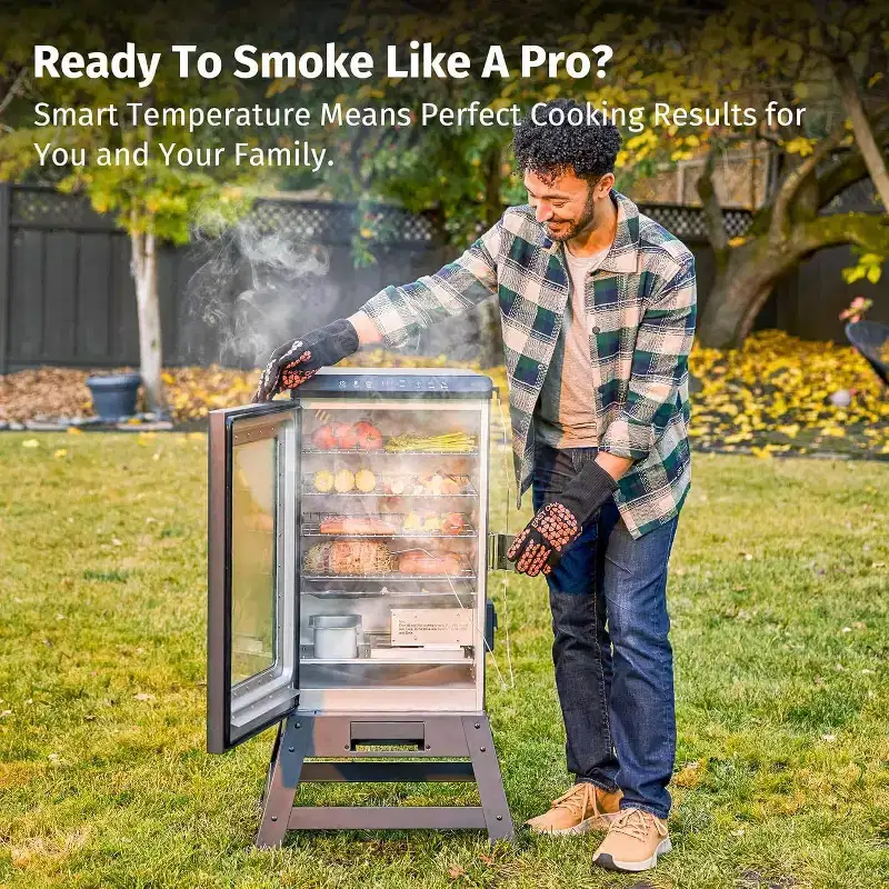 East Oak Ridgewood 30" Electric Smoker with Leg Kit and Glass Door