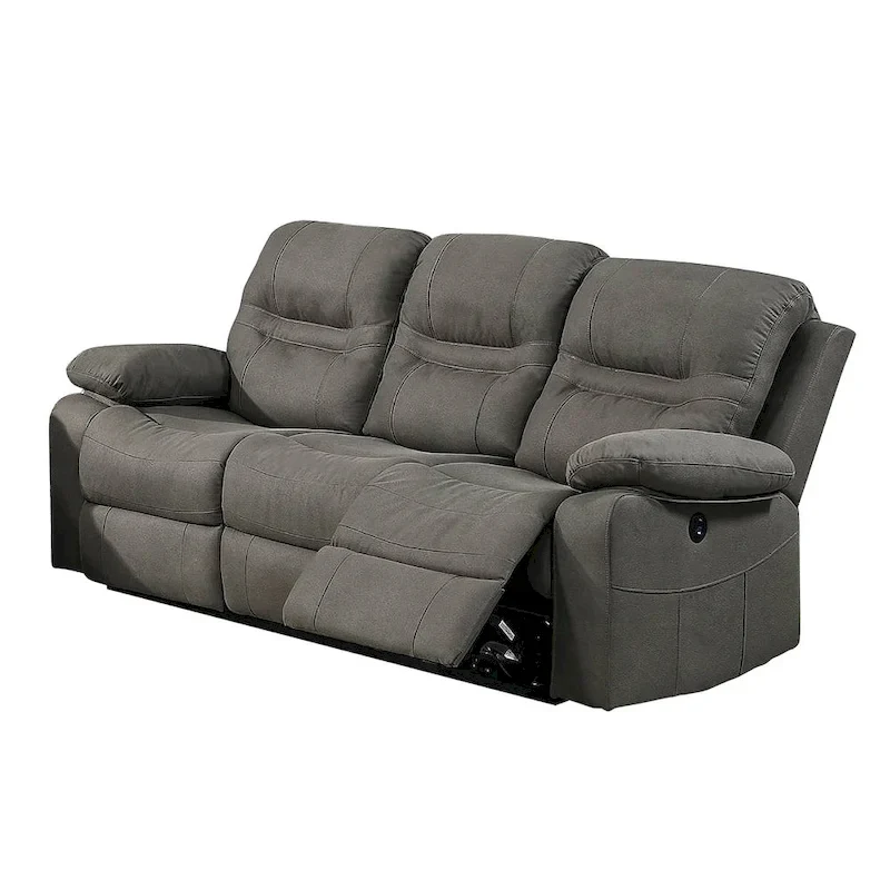 Breathable Leatherette Power Sofa