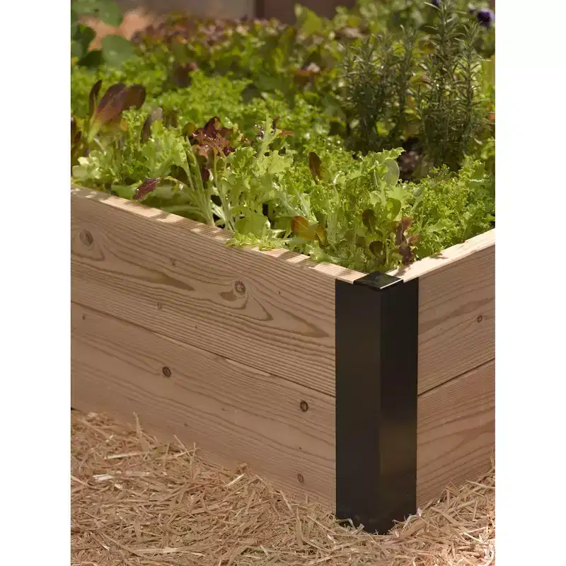 Gardener's Supply Company Raised Garden Bed Lifetime Corner | Sturdy Outdoor Rustproof Aluminum Planter Box Corner Bracket, Screws and Plastic Cap