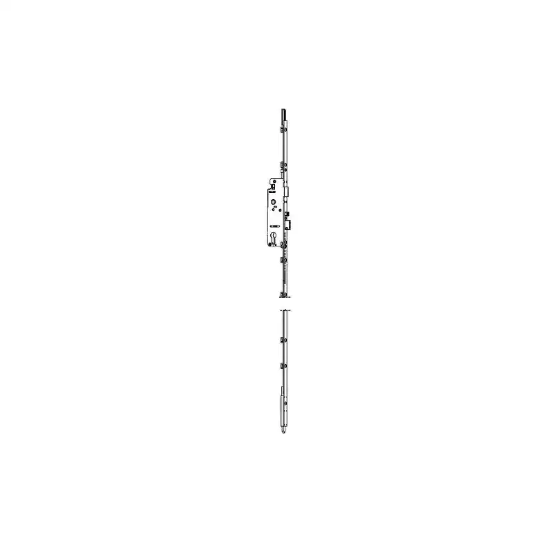 Brixwell 850-8787107 Manual Shootbolt Lock Ext 1-3/4 Backset 1in Deadbolt throw 35in Handle Height .79 Shootbolt 5/8 Faceplate
