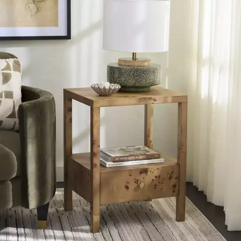 Willshine 1 Drawer Accent Tabl - ACC6613 - Natural - Safavieh