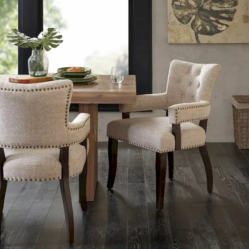 INK+IVY Brooklyn Cream/ Morocco Dining Arm Chair Set of 2