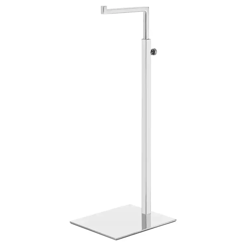 Unique Bargains Stainless Steel Adjustable Height Non-Fade Finish Display Stand