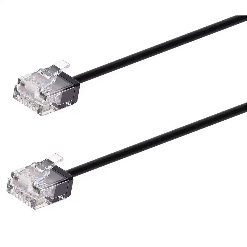 Monoprice Cat6 Ethernet Patch Cable - 0.5 Feet - Black | Stranded, 550MHz, UTP, Pure Bare Copper Wire, 32AWG - Micro SlimRun Series