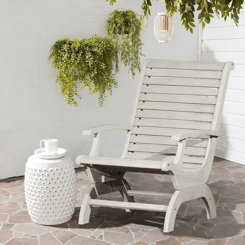Eucalyptus Wood Outdoor Chaise Lounge