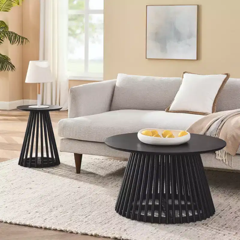 31.5 in. Round Wood Coffee Table