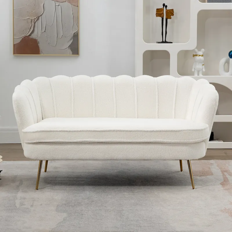 59W Mid-century Modern Tufted Loveseat Upholstered Sofa