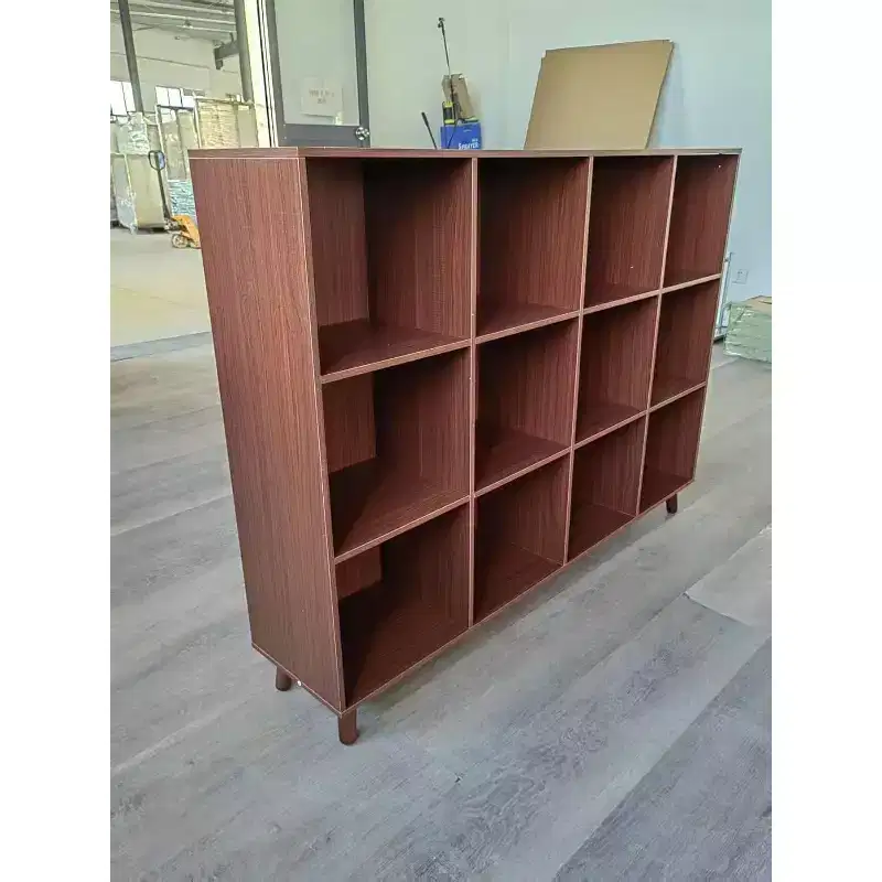 Cube Bookshelf, 12 Cube Storage Organizer Shelf, Freestanding Open Bookcase, Display Cabinet Organizer with Base for Home Office