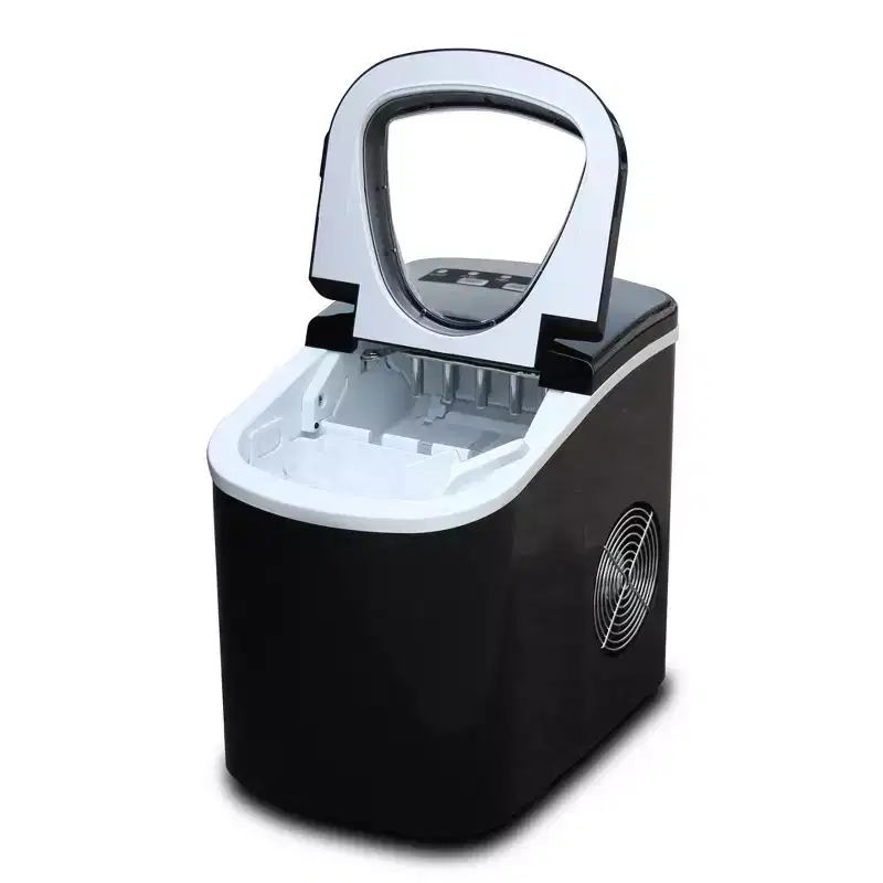 Frigidaire Compact Ice Maker Black: 26 lb Daily Production, Countertop, Stainless Steel, Bullet Ice, 2 Sizes, 66 Storage Capacity