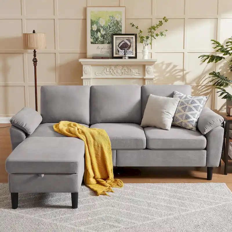 Jarenie 79.72 L Shaped Sofa Couch for Living Room