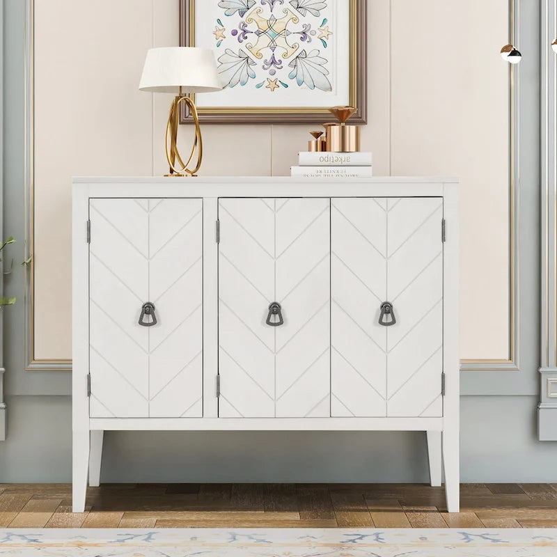 Entryway Living Room Bedroom Storage Cabinet with Adjustable Shelf