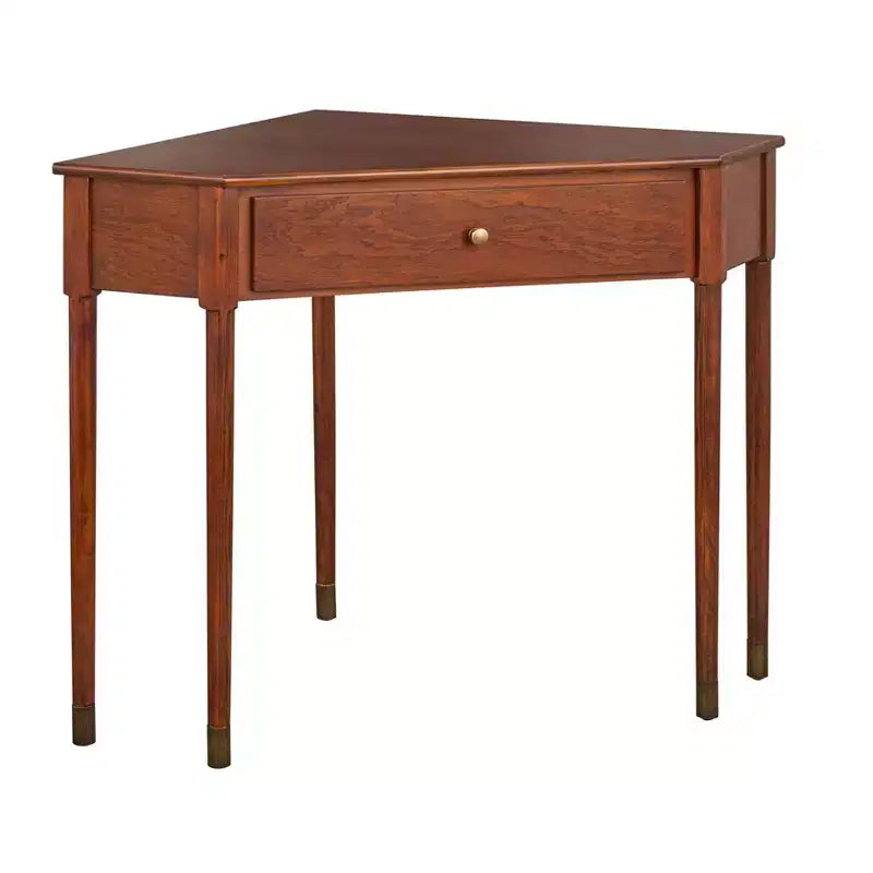 1 Drawer Mesa Mid-Century Modern Corner Desk, 42"W x 28"D x 30"H