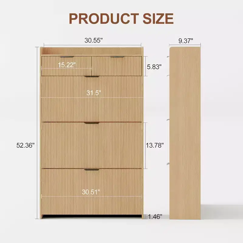 Narrow Shoe Storage Cabinet with 3 Flip Drawers, Slim Fluted Shoe Organizer for Entryway & Small Spaces, Freestanding Shoe Rack with Top Drawers