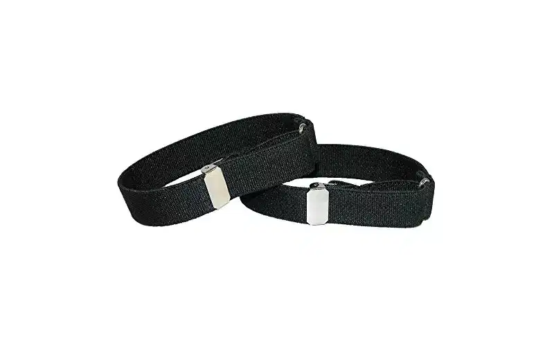 CTM Elastic .75 Inch Wide Solid Color Adjustable Sleeve Garter