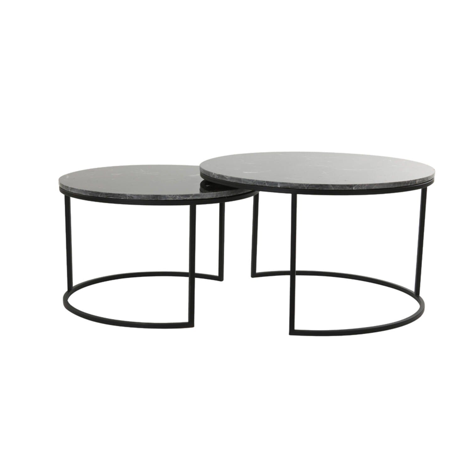 Black Marble Nesting Coffee Tables