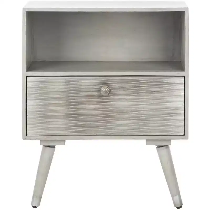 Brandy 1 Drawer Nightstand - NST5301 - Grey Walnut - Safavieh
