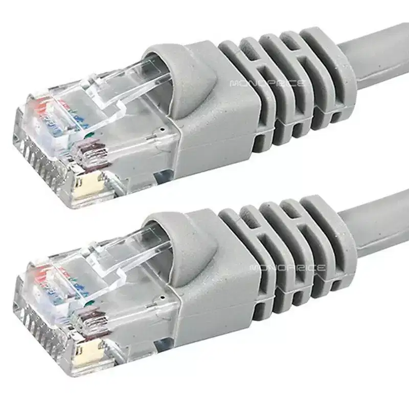Monoprice Cat5e Ethernet Patch Cable - 3 Feet - Gray | Network Internet Cord - RJ45, Stranded, 350Mhz, UTP, Pure Bare Copper Wire, 24AWG