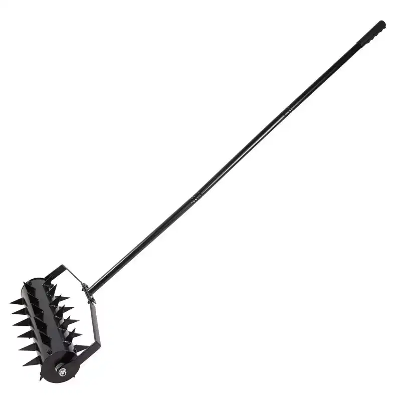 NAYSAYE Manual Lawn Aerator Soil Spike Tool Garden Grass Patio Yard Care for Home Garden, Black, 18.9*9.06*8.86