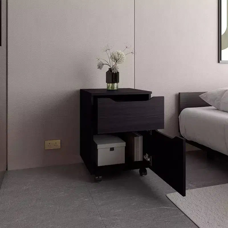 Open Shelf Modern Nightstand for Bedroom and Living Room
