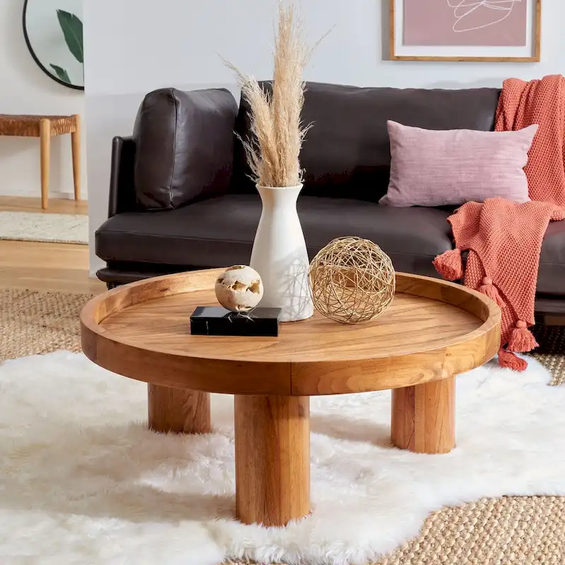 SAFAVIEH Leena 3 Leg Round Coffee Table - 36 W x 36 D x 15 H - 36Wx36Dx15H
