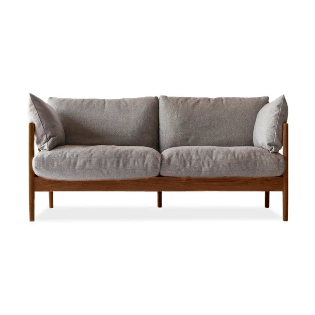 Solid Wood Cushioned Sofa