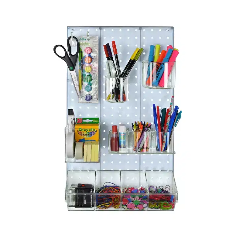 Azar Displays 12-Piece Pegboard Wall Organizer Kit