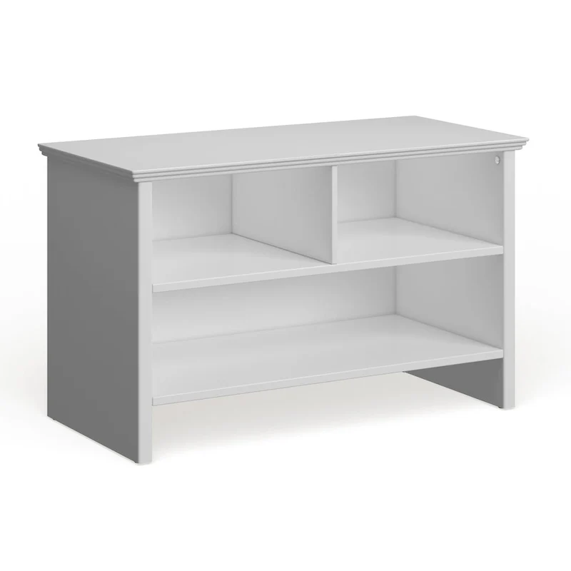 White Wood Shoe Bench