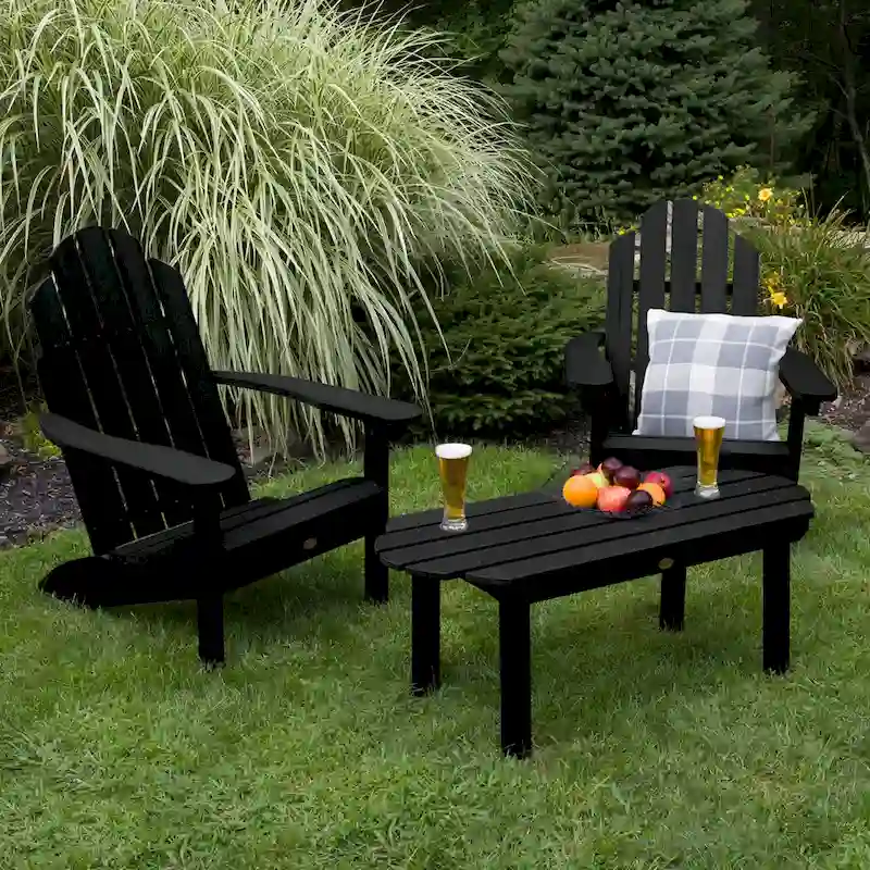 Highwood Classic Adirondack Chair Set with Coffee Table