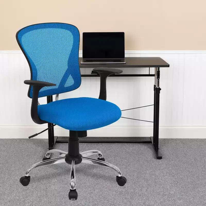 Multi-Color Mid-Back Mesh Swivel Task Chair, 1-Person