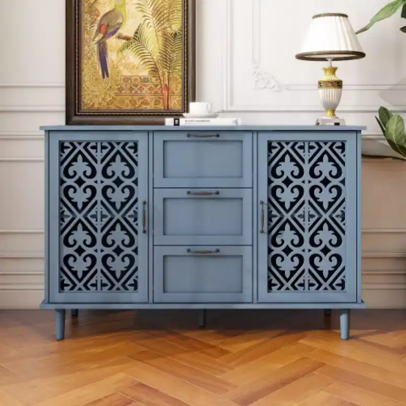 47" Kitchen Pantry Buffet Cabinet with 3 Drawers & 2 Doors - Sideboard Console