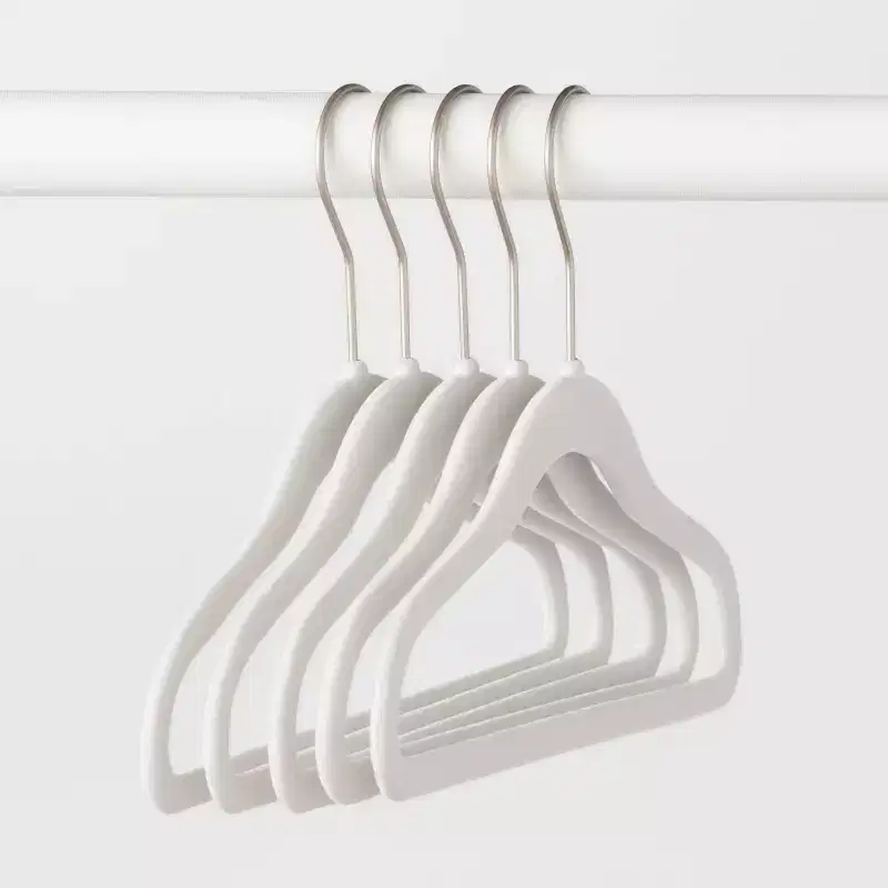 5ct Kids' Velvet Hangers - White - Brightroom™: Baby & Toddler Clothes Hangers