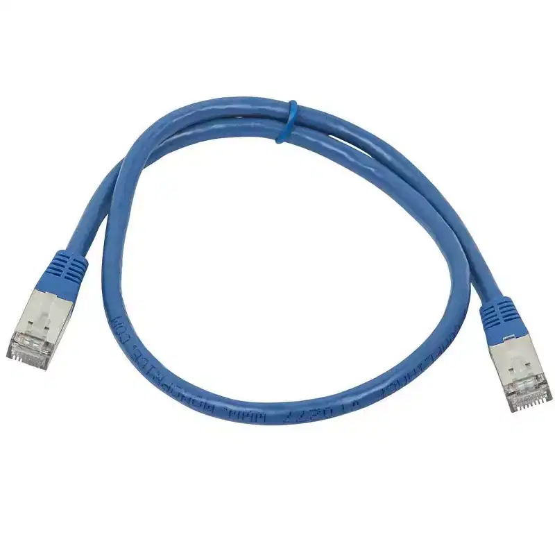 Monoprice Cat6A Ethernet Patch Cable - 2 feet - Blue | Zeroboot, RJ45, Stranded, 550Mhz, STP, Pure Bare Copper Wire, 10G, 26AWG - Entegrade Series