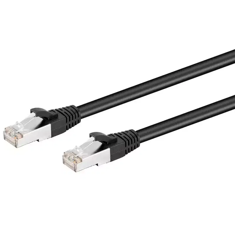 Monoprice Cat6 PoE Ethernet Patch Cable - 20 Feet Black, 600V Shielded RJ45 Solid 550MHz 24AWG